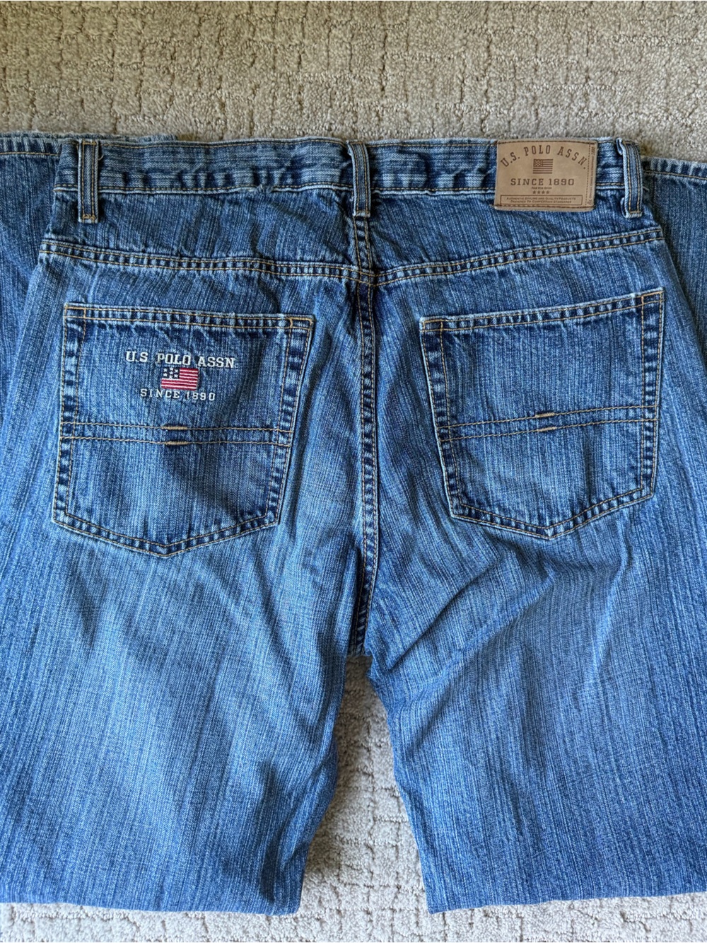 U.S. Polo Assn. Straight Fit Men’s Jeans in Medium Blue 34 34 - Picture 3 of 4
